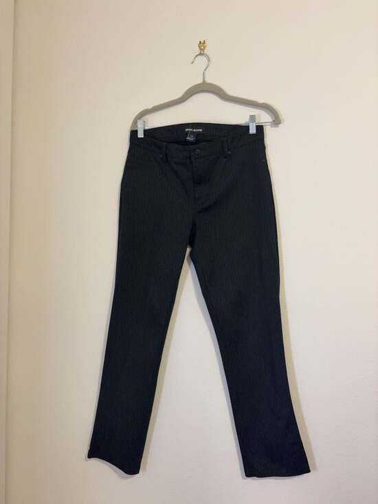 DKNY Jeans Pants - DKNY Jeans Black Pinstripe Straight Leg Trouser Pants